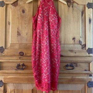 Emerald Sundae Red Lace Dress Size Small